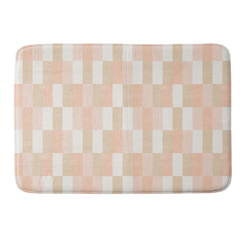 Little Arrow Design Co cosmo tile multi pink Memory Foam Bath Mat