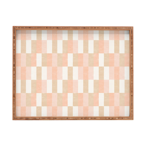 Little Arrow Design Co cosmo tile multi pink Rectangular Tray