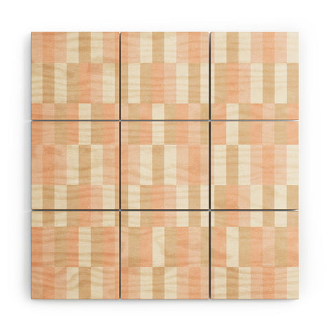 Little Arrow Design Co cosmo tile multi pink Wood Wall Mural