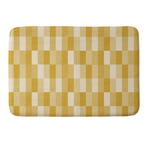Little Arrow Design Co cosmo tile mustard Memory Foam Bath Mat