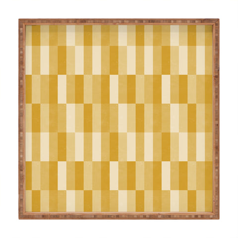 Little Arrow Design Co cosmo tile mustard Square Tray
