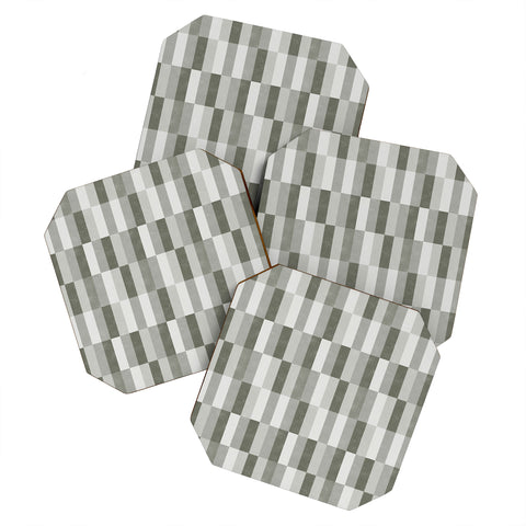 Little Arrow Design Co cosmo tile olive Coaster Set