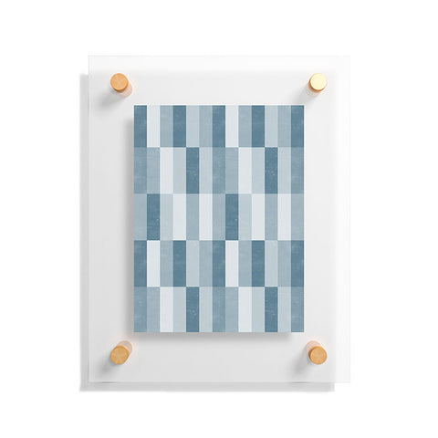 Little Arrow Design Co cosmo tile stone blue Floating Acrylic Print