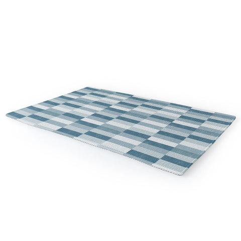 Little Arrow Design Co cosmo tile stone blue Area Rug