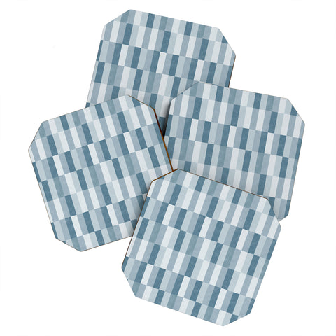 Little Arrow Design Co cosmo tile stone blue Coaster Set