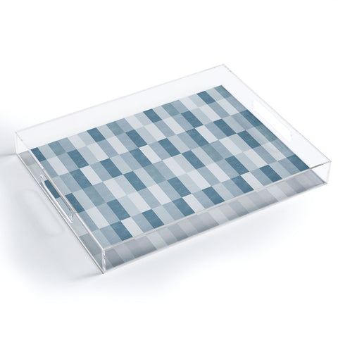 Little Arrow Design Co cosmo tile stone blue Acrylic Tray