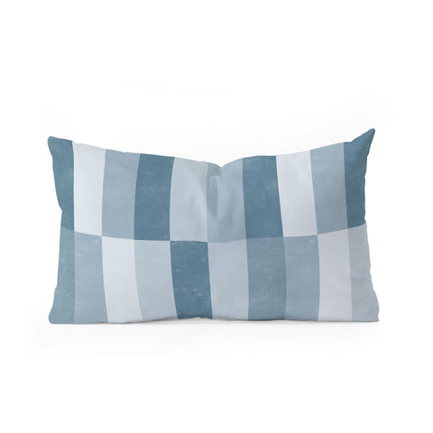 Little Arrow Design Co cosmo tile stone blue Oblong Throw Pillow