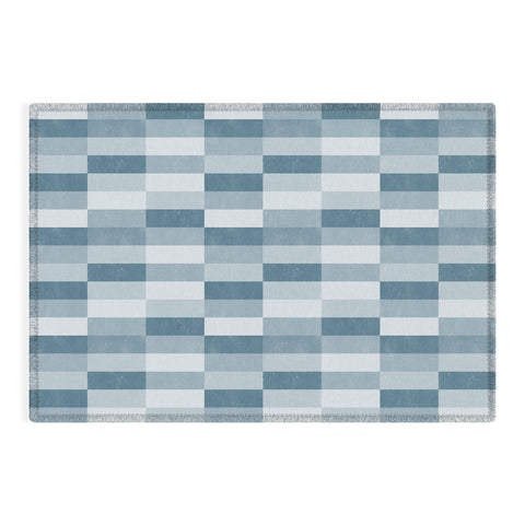 Little Arrow Design Co cosmo tile stone blue Outdoor Rug