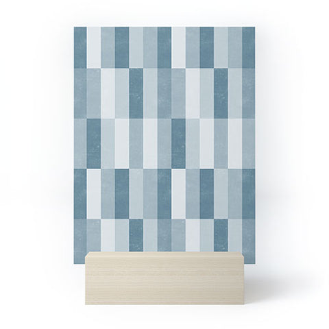 Little Arrow Design Co cosmo tile stone blue Mini Art Print