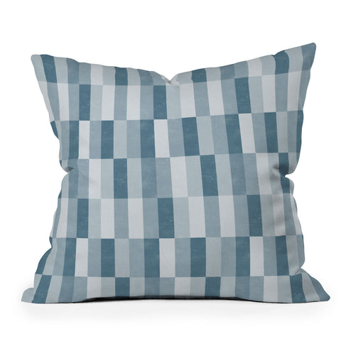 Little Arrow Design Co cosmo tile stone blue Throw Pillow