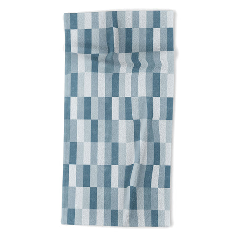 Little Arrow Design Co cosmo tile stone blue Beach Towel