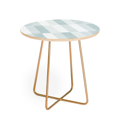 Little Arrow Design Co cosmo tile teal Round Side Table
