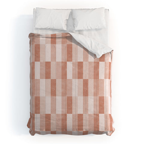 Little Arrow Design Co cosmo tile terracotta Comforter
