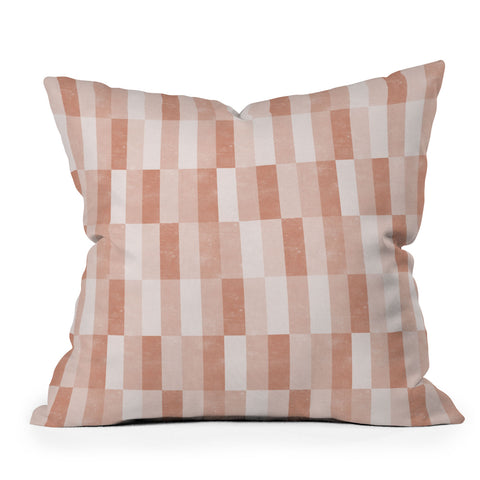 Little Arrow Design Co cosmo tile terracotta Throw Pillow