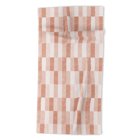 Little Arrow Design Co cosmo tile terracotta Beach Towel