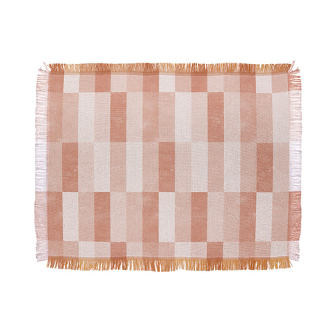 Little Arrow Design Co cosmo tile terracotta Throw Blanket