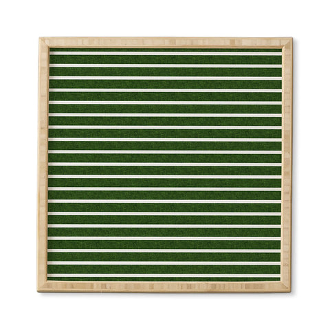 Little Arrow Design Co Crocodile Green Stripe Framed Wall Art