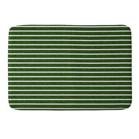 Little Arrow Design Co Crocodile Green Stripe Memory Foam Bath Mat