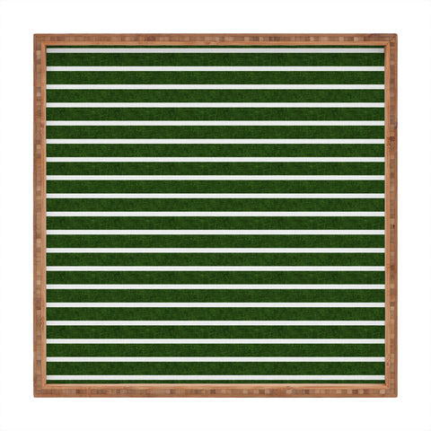 Little Arrow Design Co Crocodile Green Stripe Square Tray