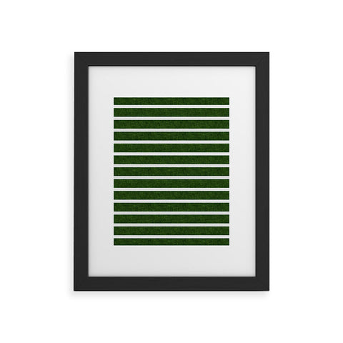 Little Arrow Design Co Crocodile Green Stripe Framed Art Print