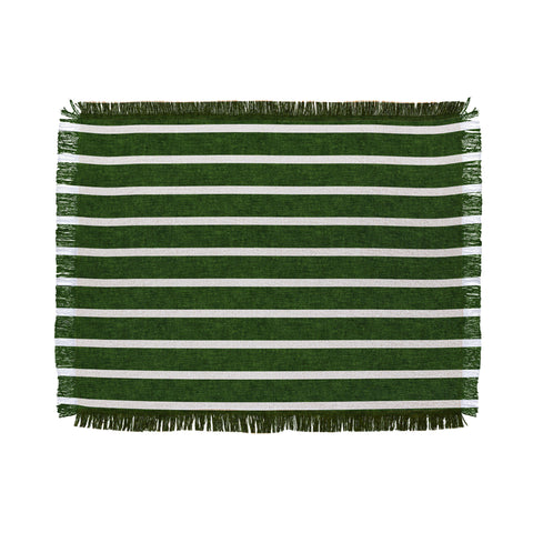 Little Arrow Design Co Crocodile Green Stripe Throw Blanket