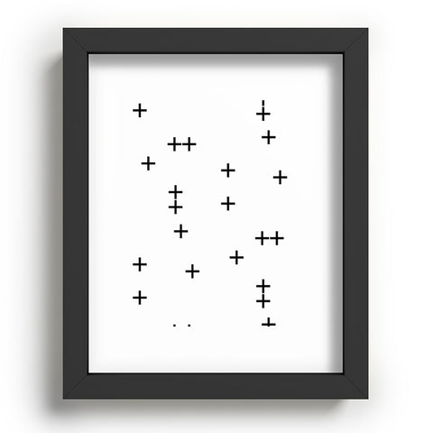 Little Arrow Design Co Cross on White Recessed Framing Rectangle
