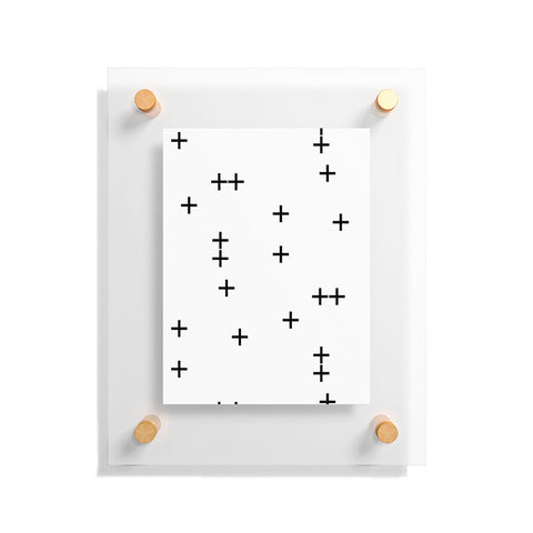 Little Arrow Design Co Cross on White Floating Acrylic Print