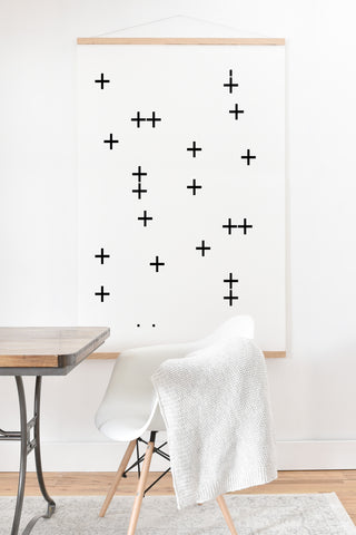 Little Arrow Design Co Cross on White Art Print And Hanger