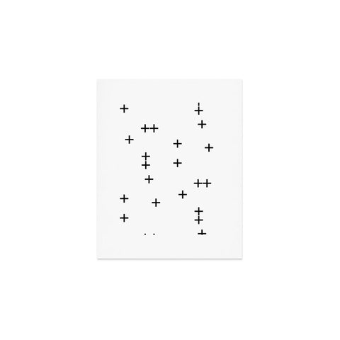 Little Arrow Design Co Cross on White Art Print