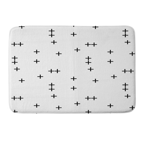 Little Arrow Design Co Cross on White Memory Foam Bath Mat