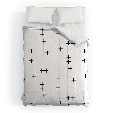 Little Arrow Design Co Cross on White Comforter