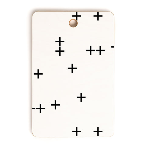 Little Arrow Design Co Cross on White Cutting Board Rectangle