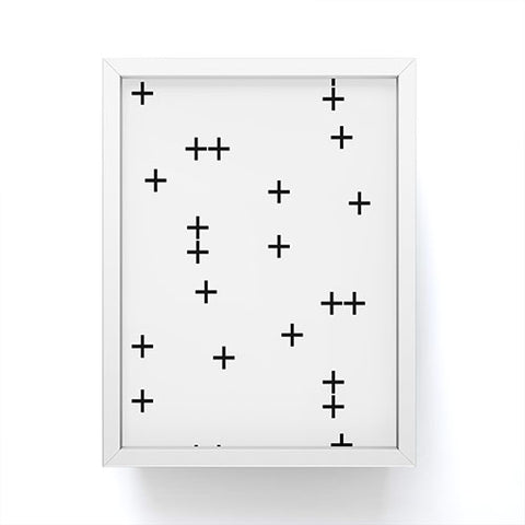 Little Arrow Design Co Cross on White Framed Mini Art Print