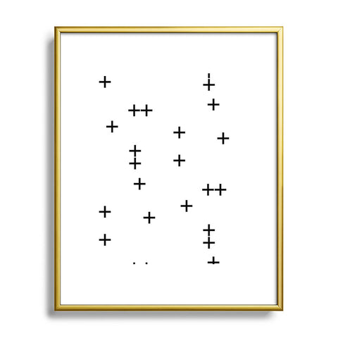 Little Arrow Design Co Cross on White Metal Framed Art Print