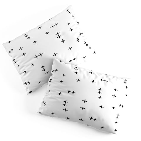 Little Arrow Design Co Cross on White Pillow Shams