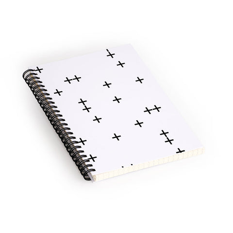Little Arrow Design Co Cross on White Spiral Notebook