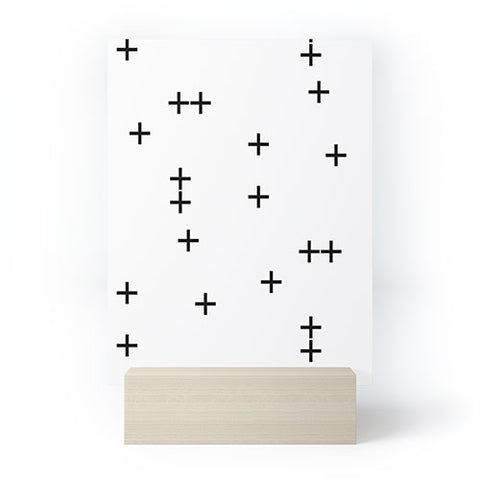 Little Arrow Design Co Cross on White Mini Art Print