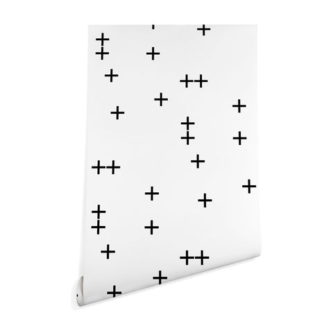 Little Arrow Design Co Cross on White Wallpaper