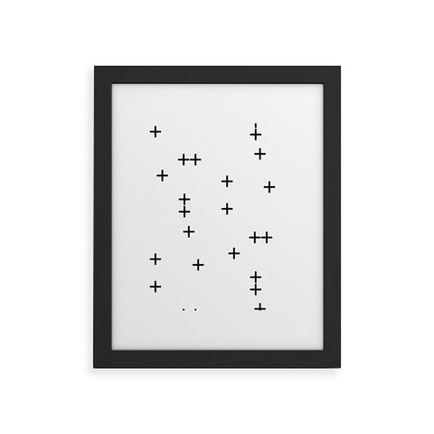 Little Arrow Design Co Cross on White Framed Art Print