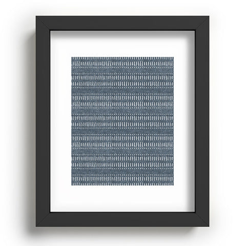 Little Arrow Design Co dash dot stripe navy Recessed Framing Rectangle