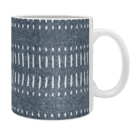 Little Arrow Design Co dash dot stripe navy Coffee Mug
