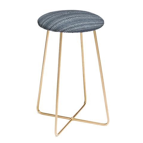 Little Arrow Design Co dash dot stripe navy Counter Stool