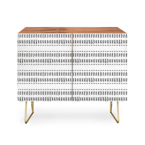 Little Arrow Design Co dash dot stripes black white Credenza