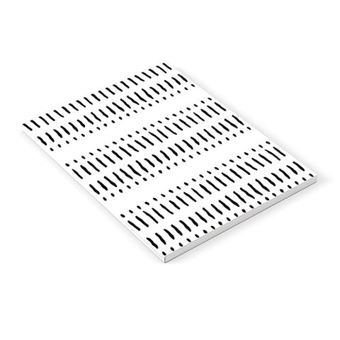 Little Arrow Design Co dash dot stripes black white Notebook