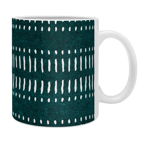 Little Arrow Design Co dash dot stripes dark teal Coffee Mug