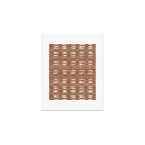 Little Arrow Design Co dash dot stripes ginger Art Print