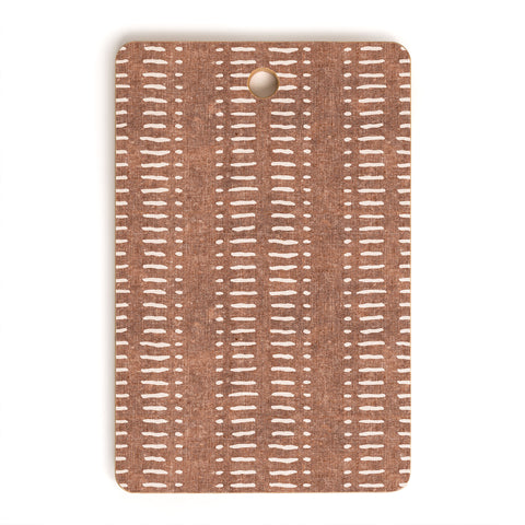 Little Arrow Design Co dash dot stripes ginger Cutting Board Rectangle