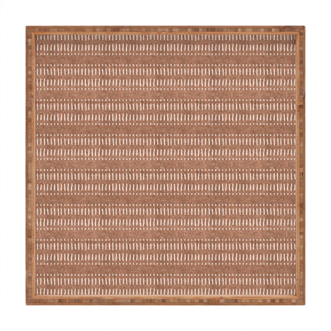 Little Arrow Design Co dash dot stripes ginger Square Tray