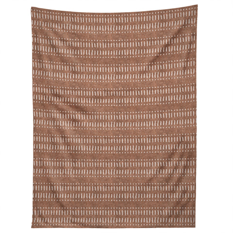 Little Arrow Design Co dash dot stripes ginger Tapestry