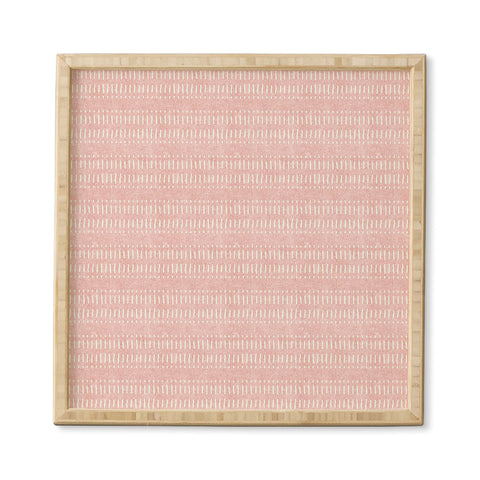 Little Arrow Design Co dash dot stripes pink Framed Wall Art